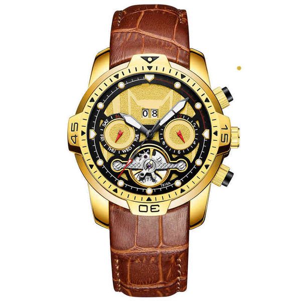 

huiya06 automaitc watch, Slivery;brown