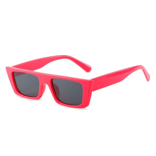 

new sunglasses square flat fashion street shooting sun glasses, White;black