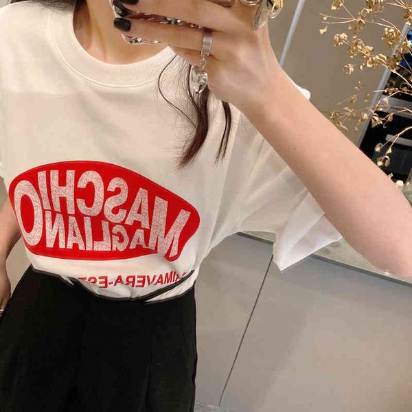 

women's t-shirt [t.n.t]buyer's shop 22ss early spring minority letter printing design short sleeved t-shirt xnaj, White