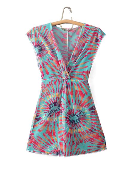 

tie dye cover up s3cv#, White;black