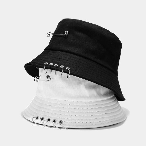 Boinas de cinco anel Pin Pisherman Hat for Men Unisex Casual Bucket Spring e Summer Sun Comércio Exterior Caps Pai-Criança
