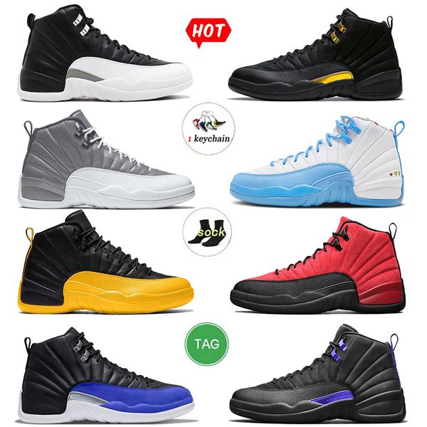 

2022 wholesale jumpman 12 og basketball shoes mens womens 12s trainers black taxi stealth university blue gold dark concord flu game fiba