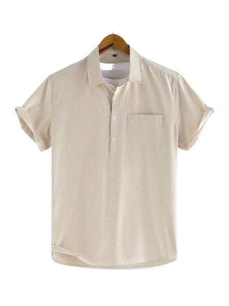 

men half button patched pocket shirt without tee c3j3#, White;black