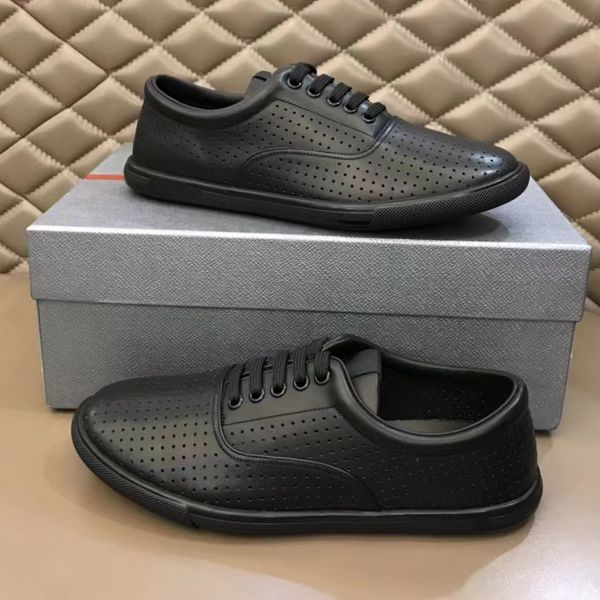 

men's casual shoes black white lace up mesh hollowed out breathable fashion versatile simple jogging walking outdoor flat sneakers