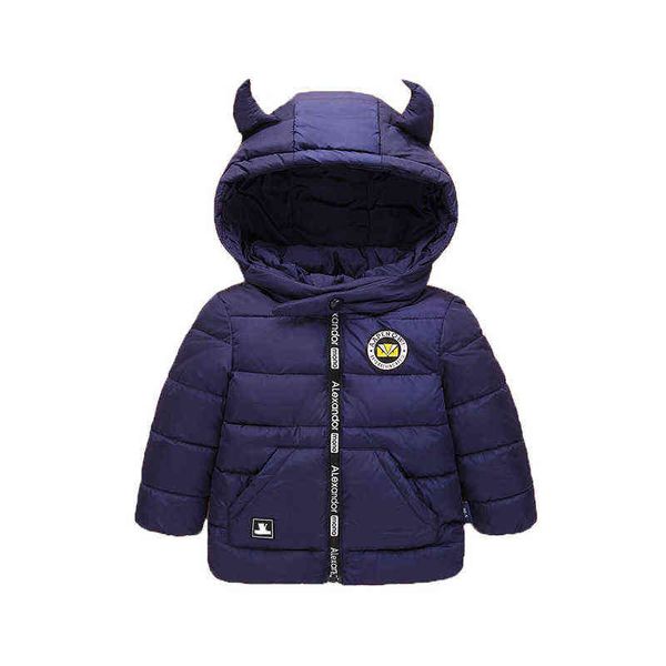 

2-8 year children winter jackets baby girls cotton quilted jackets kids boy cute jacket warm outerwear autumn casual clothing j220718, Blue;gray