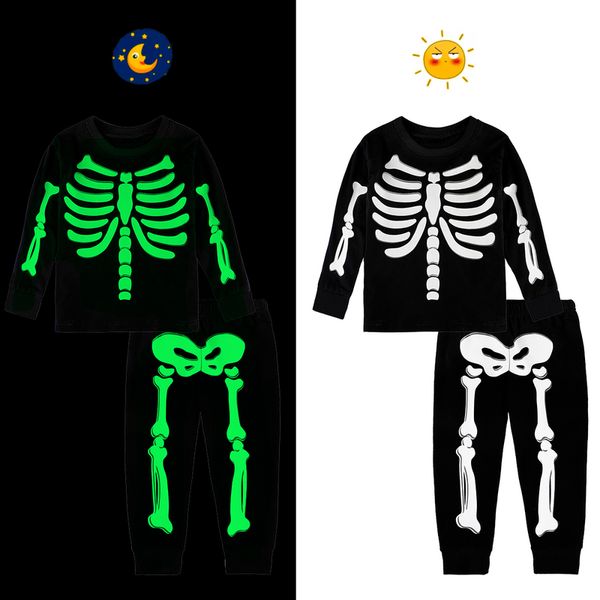 Ragazzi per bambini Pomes Set bambini Halloween Carnival Christmas Elf natalizio natalizio per sonno abbigliamento per il bambino che ha fatto casa per homewear ragazze pjs 2 10 y 220714