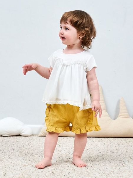 

peninsula baby toddler girls color block frill trim she, Blue