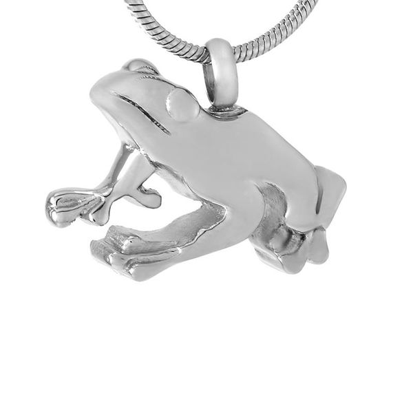 Anhänger Halsketten für Haustier nie verblassen Edelstahl Frosch Memorial Urne Schmuck Asche Halter Andenken Einäscherung Halskette IJD9951Pendant