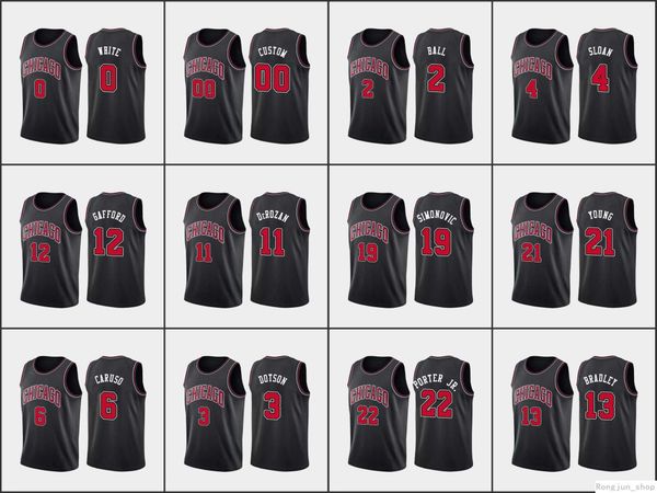 

printed men youth women marko simonovic alex caruso lonzo ball coby white thaddeus young black 75th diamond custom jersey