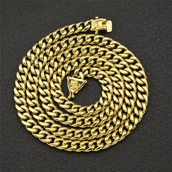 Top-Mode-Edelstahl-Kubaner-Gliederkette für Herren, Designer-Goldkette für Herren, lange Silberketten, Damen-Geschenk, Hip-Hop-Schmuck, Street Dance, 45,7–76,2 cm