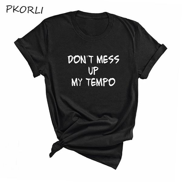 EXO Tempo Kpop Bedrucktes T-Shirt Damen Herren Casual Don't Mess Up My Tempo T-Shirt Kpop Mode Unisex Kleidung T-Shirt T200614