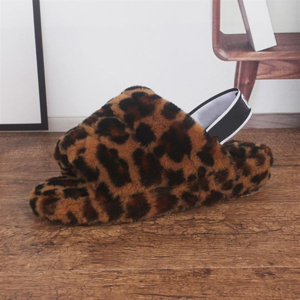 

2021 women furry slippers fluff yeah slides sandal australia fuzzy soft house ladies womens shoes fur fluffy sandals mens winter s268w, Black