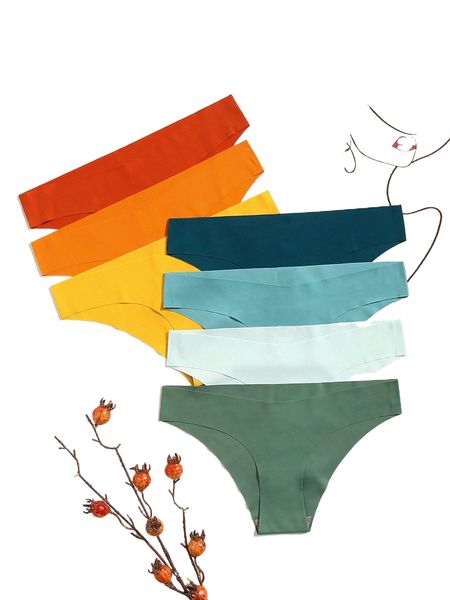 

7pack no show panty n9hb#, Black;red