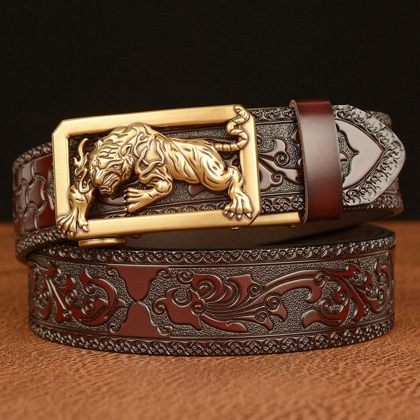 

designer belt mens luxury belt tiger fashion belts black men retro with box party wedding gifts holiday anniversary gift d9ns#, Black;brown