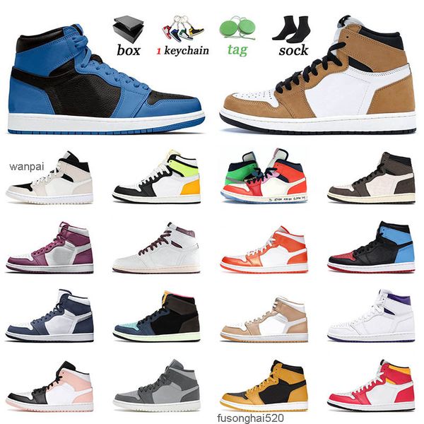 

1 1s men basketball shoes 2021 arrival university blue hyper royal burgundy crush mid chicago toe black crimson tint mens trainers platform