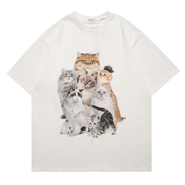 

hip hop men cute t-shirt print short sleeve summer t shirts, Black;brown