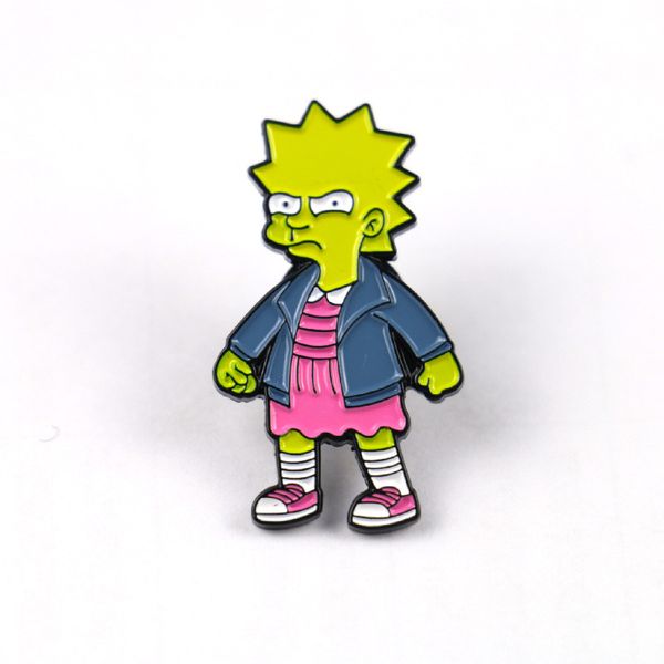 

stranger things cute anime movies games hard enamel pins collect metal cartoon brooch backpack hat bag collar lapel badges women fashion jew, Blue