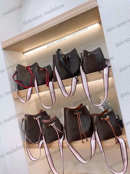 

neo noe mm mini bucket shoulder bag with jacquard colorful strap neonoe rose pouder monograms canvas cross body ladies designer champagne ha