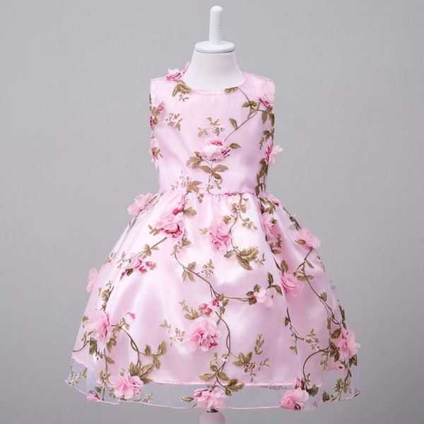

girl's dresses -selling in summer, big children's princess dress, little host, fluffy skirt, girl applique performance costume, Red;yellow