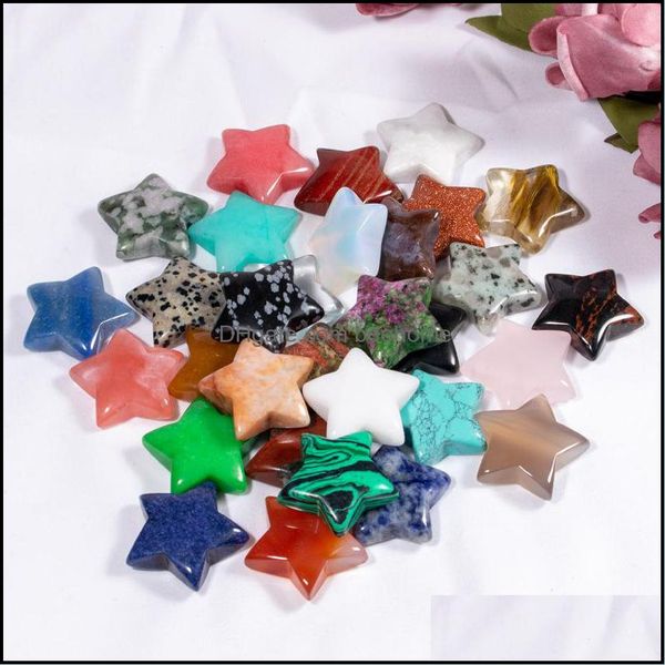 

stone pentagram star ornaments natural rose quartz turquoise naked stones hearts decoration hand handle pieces diy neckl bdehome dhtgn, Black