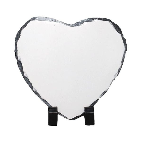 6x6 polegadas sublimação de foto em branco ardósia pedra placa em forma de coração transferência de calor Molduras em branco