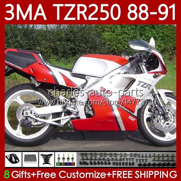 Yamaha TZR-250 TZR250 TZR 250 R RS RR 88 89 90 91 ABS Karoser 115No.49 YPVS 3MA TZR250R Kırmızı Beyaz TZR250RR 1988 1989 1990 1991 TZR250-R 88-91 Moto Vücut