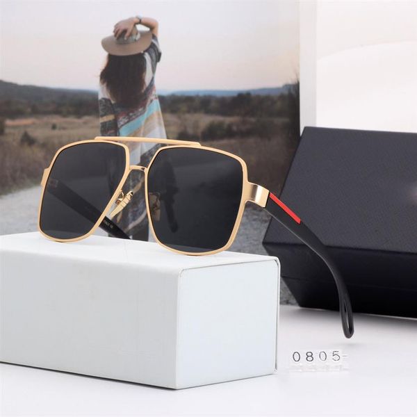 

fashion retro polarized luxury mens designer sunglasses tr90 rimless classic 0508 gold plated square metal frame brand sun glasses228a, White;black