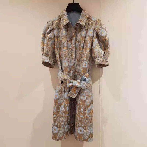 

casual dresses spring style printed summer dress with clear sleeves, Black;gray