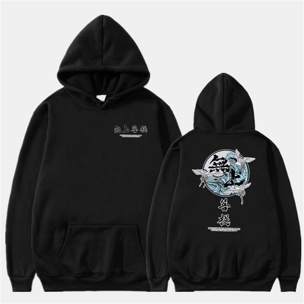

japanesestyle crane hip hop hoodie men sweatshirt harajuku black hoodies men clothes new japanese streetwear mens hoodies t200102