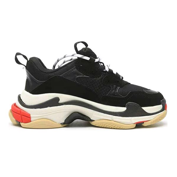 

og triple s men women designer shoes platform sneakers black white beige dark red pink green mens trainers jogging walking uez