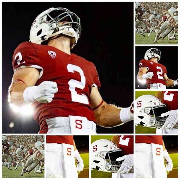 

c202 stanford cardinal football jersey 1970-71 throwback 18 tanner mckee 27 beau nelson 11 ari patu plautz sanders west barrow filkins maddo, Black
