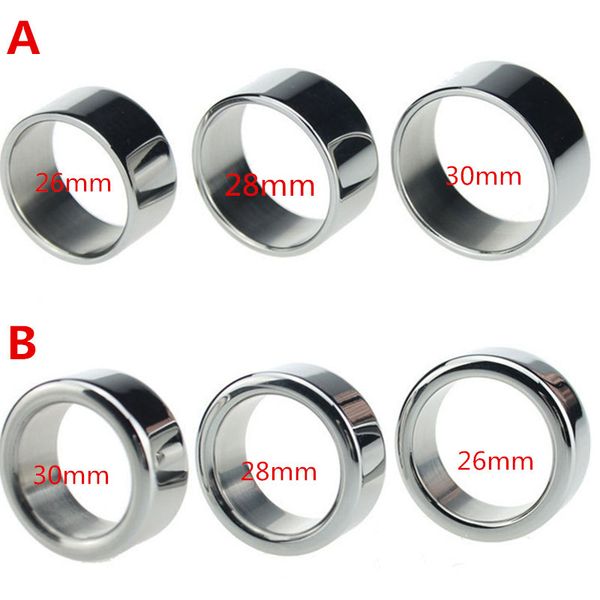 

the sleeves penis ring 2/5mm thick dia 26 28 30mm stainless steel glans male delay cockring toy for men b2-26