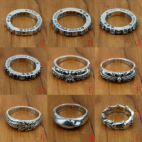 

selling chrome 2022 heart ins ch thai silver high version croix ring men's and women's fashion brand cruciform eternal ring couple