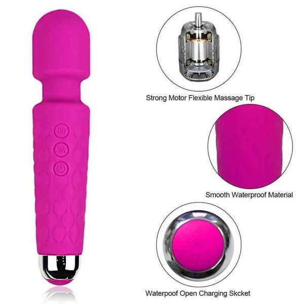 NXY Vibratoren mächtig für Frauen Wand Massagebaste Sex Toy Woman Clitoris stimulieren weibliche Produkte 0411