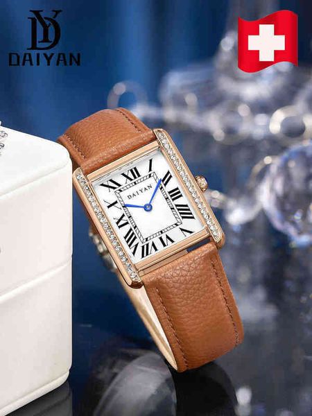

cassidy tank fashion women's watch modern tank with diamond high-grade belt light luxury high-profile niche trendy quartz, Slivery;golden