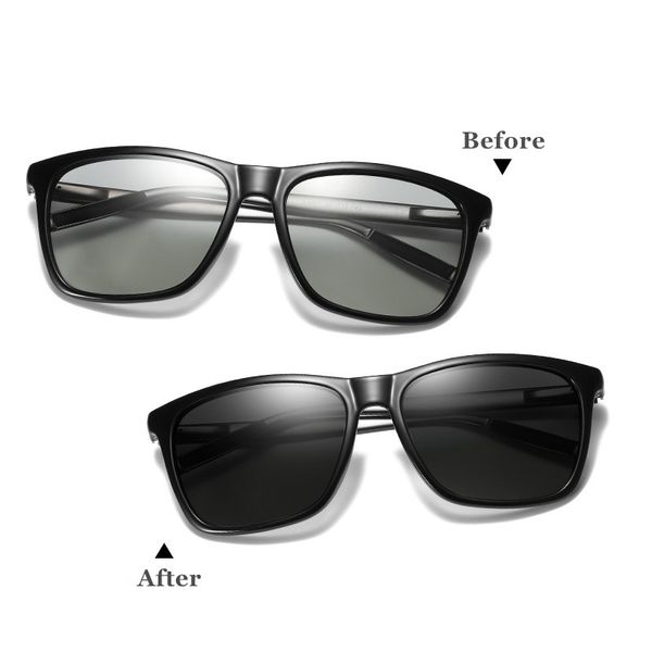 

new sunglasses pchromic polarized lenses aluminum magnesium frame material men and women sunglasses night vision driving glasses a387bs, White;black