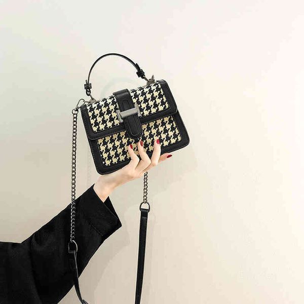 

the new designer handbags this year's popular small bag women's 2022 spring and summer fashion thousand bird lattice one shoulder