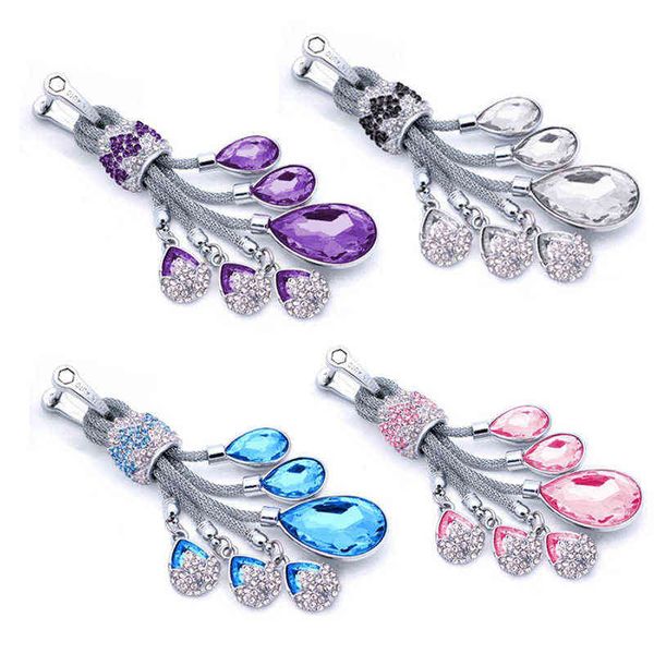 

diamond key chain men's and women's crystal diamond pendant jewelry, Silver
