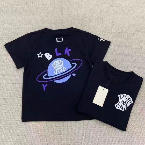 

childrens t-shirts summer kid t-shirt baseball short sleeve baby girls boys shirt family clothing mother daughter son tshirts 100% cotton si, Blue