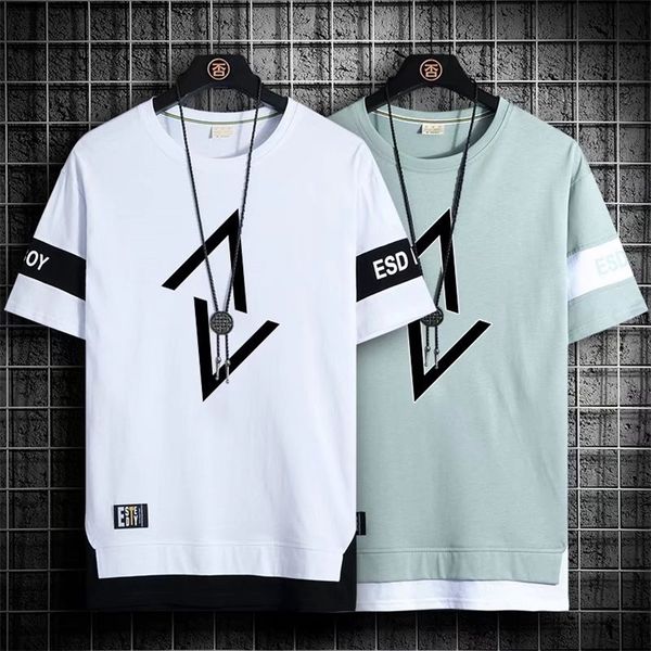 

men's t shirts japan fashion summer streetwear print t shirt casual men clothing harajuku short sleeve tees men 220601, White;black