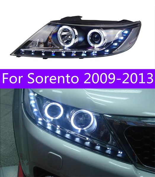 Gruppo fari per Sorento 2009-2013 Indicatori di direzione a LED Fendinebbia Luci abbaglianti Daytime Running Lampada anteriore Accessori