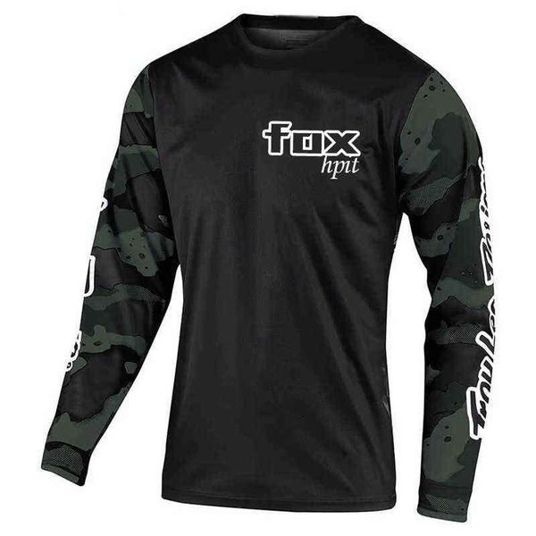 

2022 downhill jersey hpit fox mountain bike mtb shirts offroad motorcycle bicycle racing cycling motocross, White