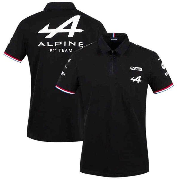 

new season motorsport alpine f1 team aracing polo shirt white black breathable teamline short sleeve polo shirt car fan clothing