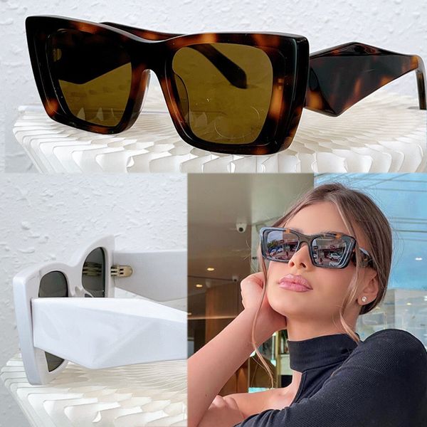 

occhiali symbole acetate sunglasses spr08 3d treatment on temples luxurious designer sun glasses with traditional triangular logo image with, White;black