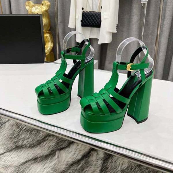 

2022 spring ultra high heel waterproof platform roman sandals hate sky high runway show large size european and american foreign trade sanda, Black