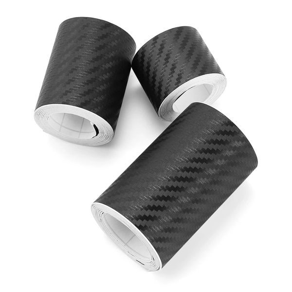 

10cm/7cm /5cm/3cm 3d carbon fiber car sticker diy paste protector strip auto door sill side mirror anti scratch tape waterproof