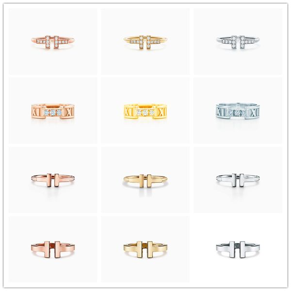 

new s925 sterling silver luxury fashion t series rings men women couples engagement wedding jewelry accessories anniversary popular styles c, Slivery;golden