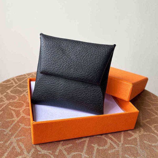 

h family card bag calfskin zero wallet female button folding busin folder goat leather multicolor