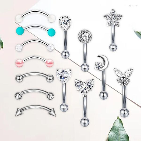 Stud Sourcil Barbell Boucles D'oreilles Piercing Bijoux Anneaux Oreille Bar Goujons Courbé Pour Hommes Femmes DailyStud Dale22