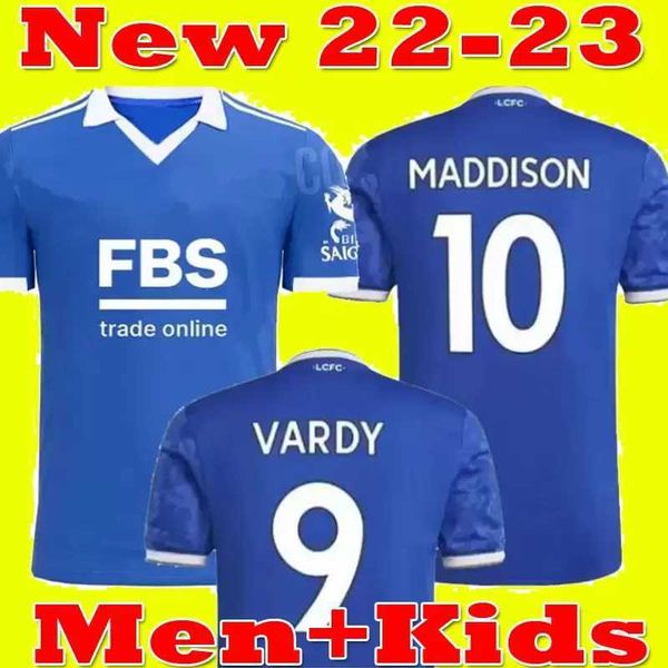 

22 23leicesters soccer jerseys city8home vardy maddison 2022 2023 barnes tielemans ayoze daka lookman iheanacho football shirts men kids, Black;yellow